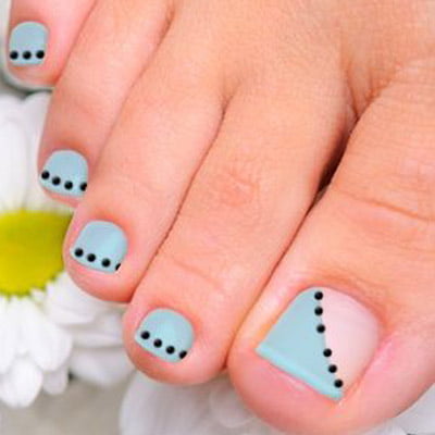 diseños de uñas de pies pasteles