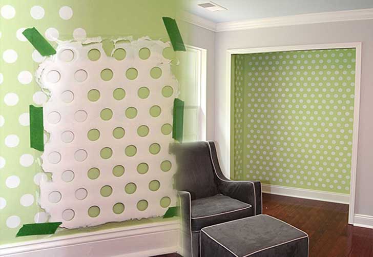 12-Polka-Dots-Wall-Using-an-Old-Laundry-Basket