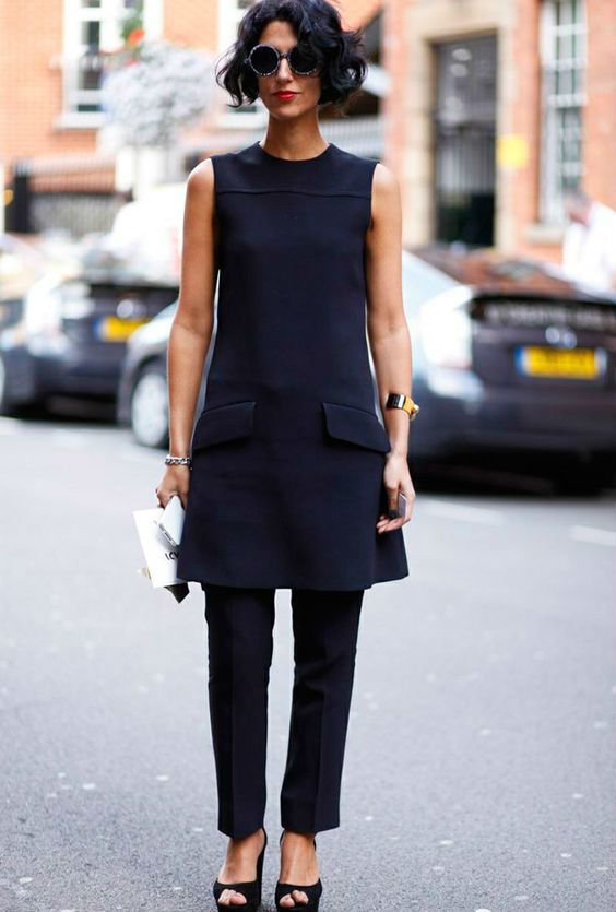 vestido con pantalones
